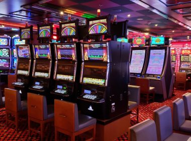 image showing slot games in a casino with RTP